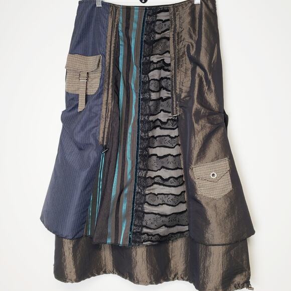 Lan Vie New With Tags Rare unique Lagenlook 2 Piece Blazer, Skirt‎ Set Size 12 - Picture 3 of 11